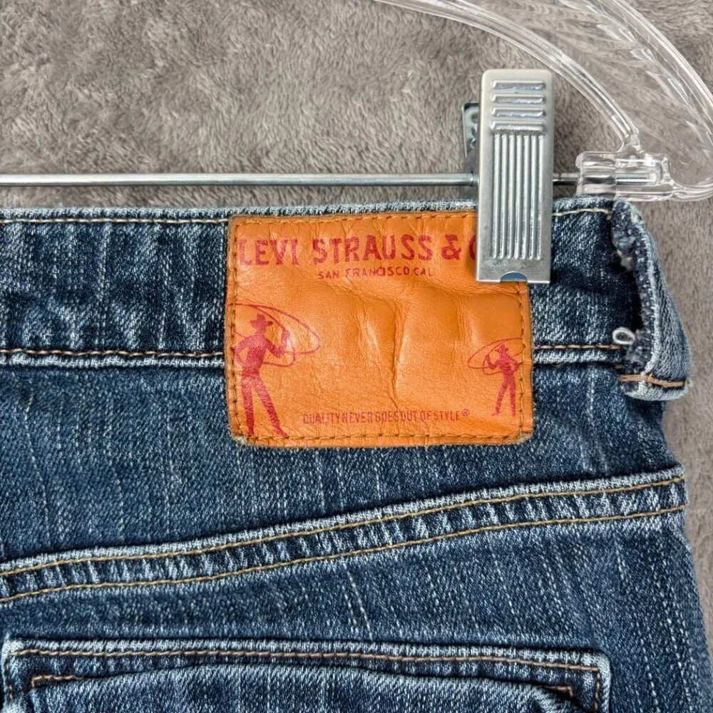 Levi’s Premium Riley Straight Jeans Women’s 29 Blue Mid Rise Minimalist Y2K - Picture 3 of 10